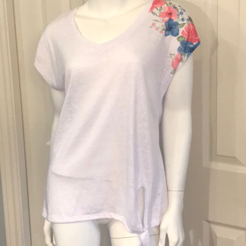 Light White Floral Shirt
